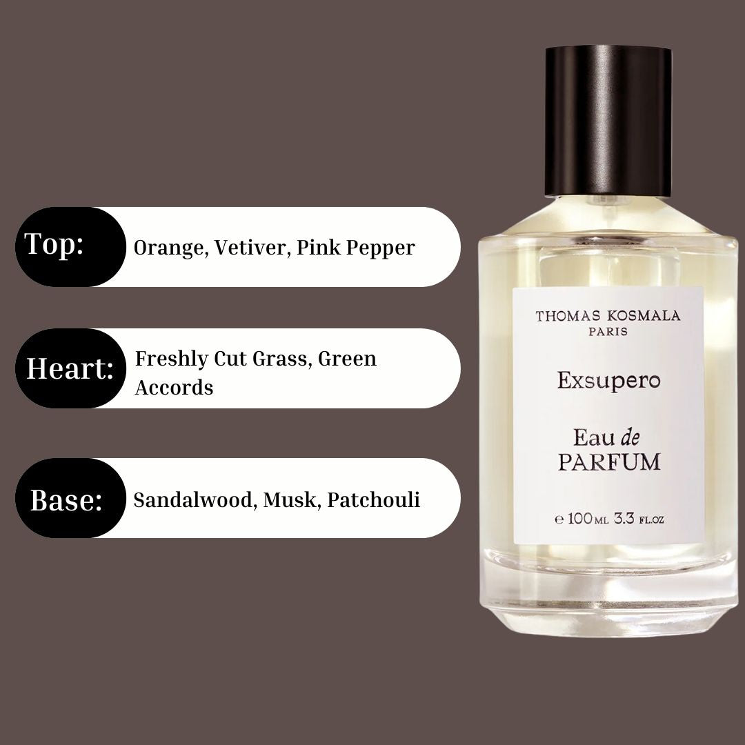 Exsupero Eau De Parfum Spray 100ML (3.3 OZ) By Thomas Kosmala Paris | A Fresh, Vibrant Scent With Citrus, Vetiver & A Woody Finish. - Intense Oud