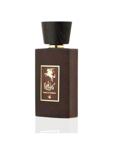 Fares al Jazeera Eau De Parfum 100ml by Oud Elite with velvet pouch, featuring elegant glass bottle and luxurious fragrance design.