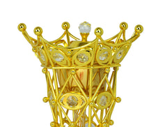 Arabia Incense/Bakhoor Burner (Mabkhara) -Oud Burner, Metal,Tray Inside 9 inch Tall (Golden) - Intense oud