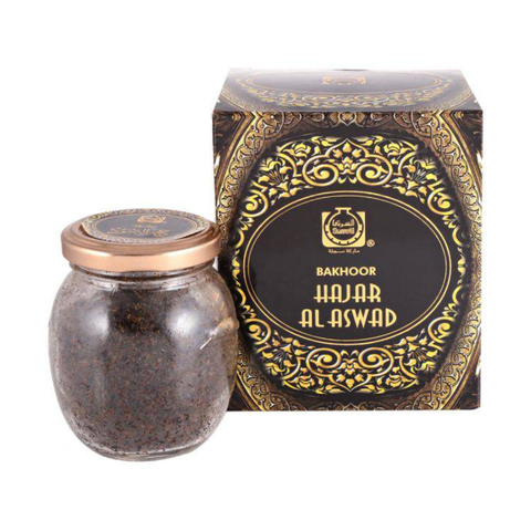 Surrati Bakhoor Anfasak Oud in 70 GM jar, featuring traditional oud scent and black HajarAlAswad Bakhoor for aromatic burning.