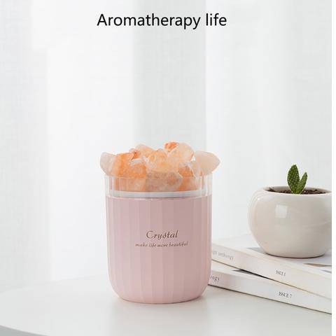 Pink Crystal Portable Aroma Therapy Humidifier With Himalayan Salt Rocks - by Intense Oud - Intense oud