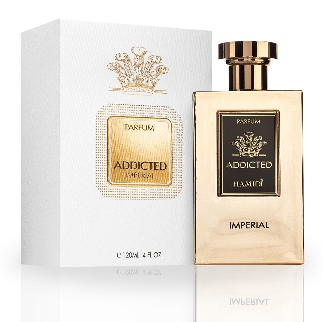 HAMIDI ADDICTED IMPERIAL EDP Spray 120ML (4 OZ) By Hamidi | A Refreshing Fragrance With The Essence Of Ocean Breeze. - Intense Oud