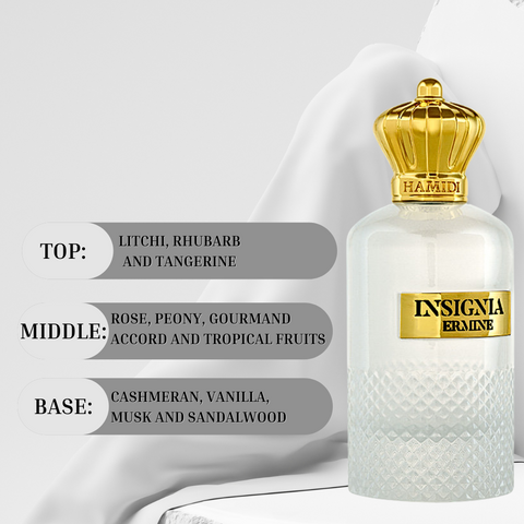 INSIGNIA ERMINE EDP Spray 105ML (3.5 OZ) By Hamidi | Unique And Sophisticated Unisex Fragrance. - Intense Oud