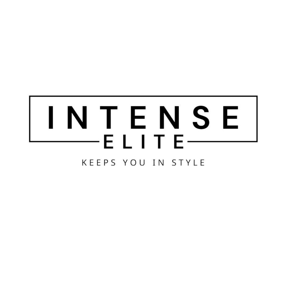 Intense Elite La Passion Blue for Men Eau De Parfum 100ml logo on velvet pouch with elegant branding and dark background