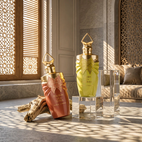 Paris Corner Jardin des Papillons and Papillon des Vents Eau de Parfum bundle in 100ml spray bottles, featuring floral and airy scents.