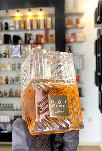 Khamrah EDP-100ml (3.4oz) by Lattafa | (WITH VELVET POUCH) - Intense oud
