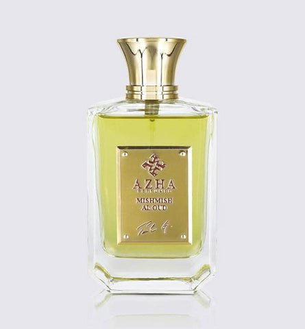 Mishmish Al Oud Eau de Parfum by Azha in 100ml bottle, featuring a sleek design and elegant fragrance presentation.