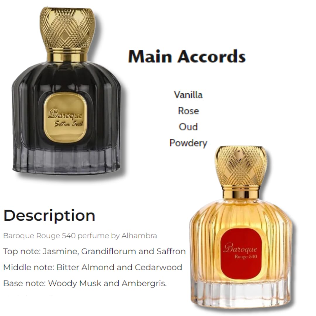 2-Piece Set Baroque Rouge 540 & Baroque Oud Satin EDP-100 ml by Maison ...