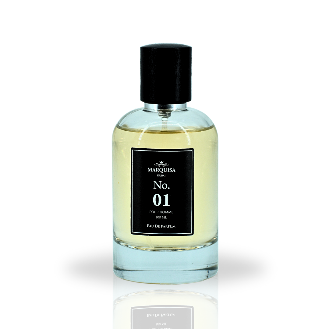 NO. 01 Pour Homme EDP Spray 100ML (3.4OZ) By Marquisa Dubai | Long Lasting & Luxuriuos Fragrances. - Intense Oud