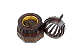 Classic Traditional Dome Style Closed Incense Bakhoor Burner - Brown - Intense oud