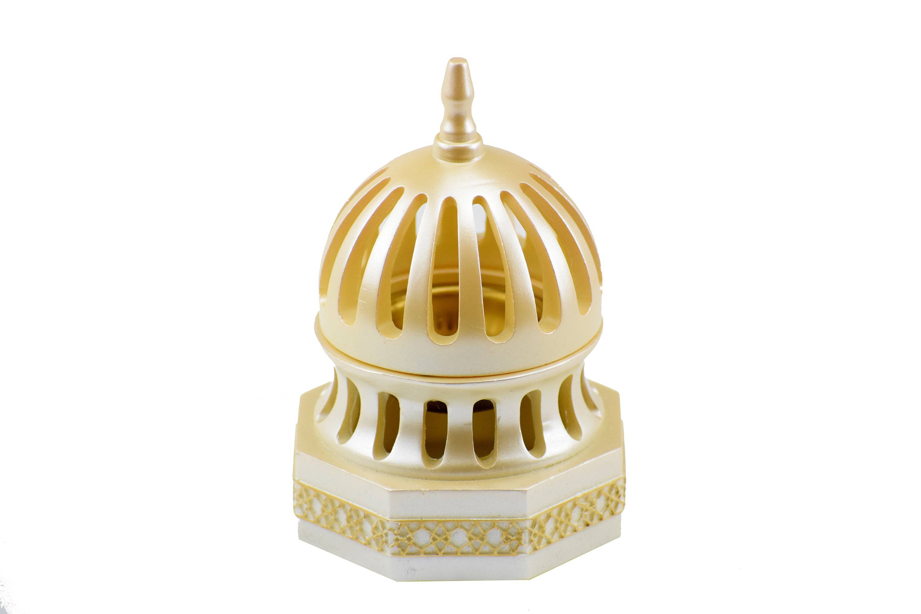 Classic Traditional Dome Style Closed Incense Bakhoor Burner - Beige - Intense oud
