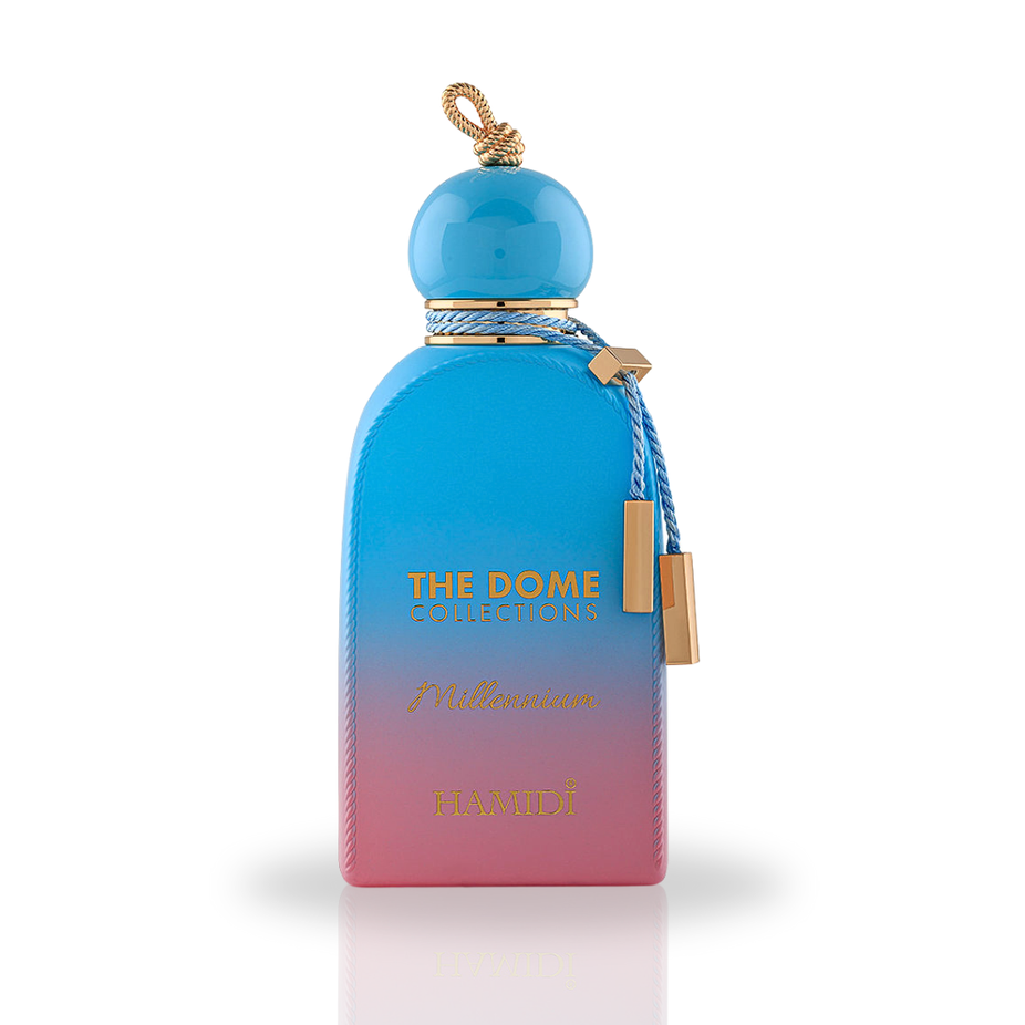Hamidi THE DOME Millennium EDP perfume bottle, 100ml, with sleek modern design and elegant branding.