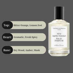 No. 4 Apres L'Amour Eau De Parfum Spray 100ML (3.3 OZ) By Thomas Kosmala Paris | A Bright, Citrusy Scent With A Warm, Spicy, And Woody Finish. - Intense Oud
