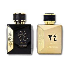 2-Piece Set Oud 24 Hours & Oud 24 Hours Majestic Gold Luxury EDP - 100Ml (3.4Oz) by Ard Al Zaafaran - Intense oud