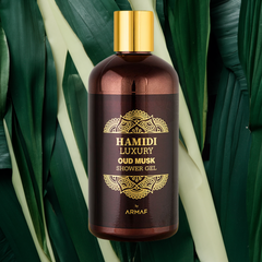 LUXURY OUD MUSK SHOWER GEL 500ML (16.9 OZ) By Hamidi | Ultra Moisturizing & Skin-Nourishing | For Men & Women. - Intense Oud
