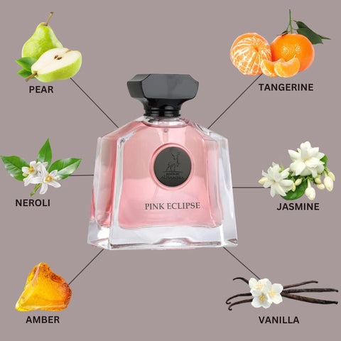Pink Eclipse Eau De Parfum Spray 100ml (3.4 oz) by Maison Alhambra | A Floral Hug with a Fruitalicious Sparkle - Intense Oud