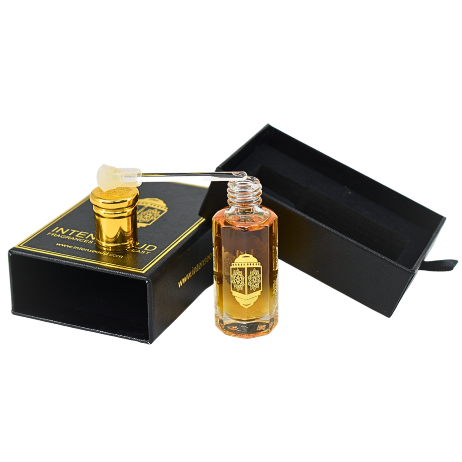 Poison Girl perfume oil for women by Intense Oud in a 12ml black gift box, featuring a luxurious loose oil bottle.