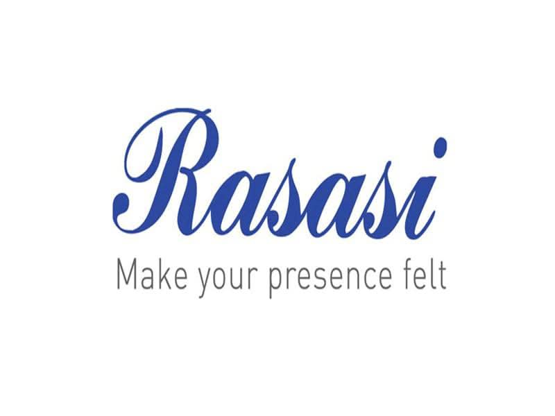 Rasasi Musk Hareer Unisex Eau de Parfum 50ML bottle with Rasasi logo, showcasing elegant fragrance packaging and branding.