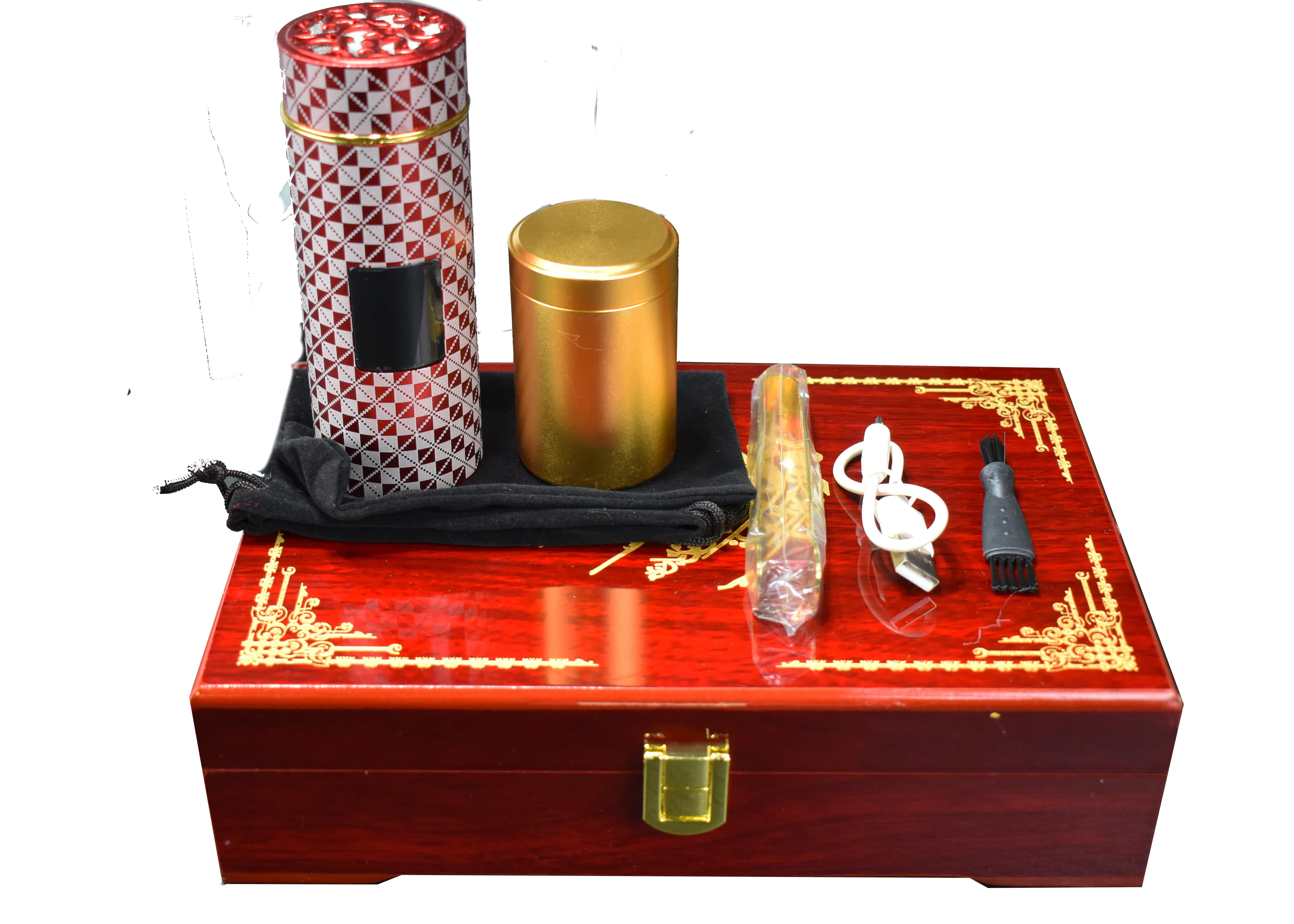 Portable USB Incense Burner Kit- Red - Intense oud