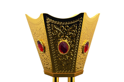 Metalic Ruby Gold Hexagon Shaped Electric Incense Bakhoor Burner by Intense Oud - Intense oud