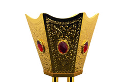 Metalic Ruby Gold Hexagon Shaped Electric Incense Bakhoor Burner by Intense Oud - Intense oud