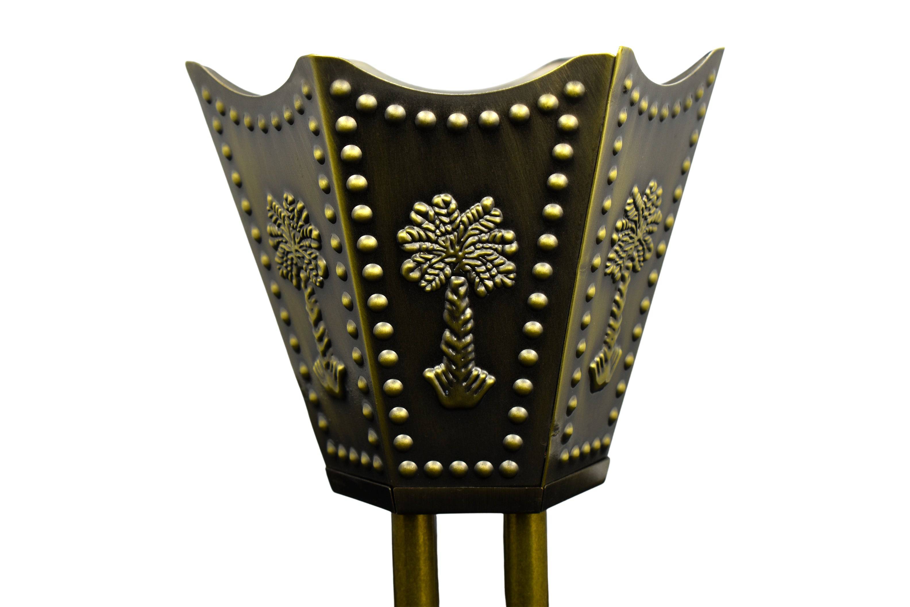 Metalic Studded Hexagon Shaped Electric Incense Bakhoor Burner by Intense Oud - Intense oud