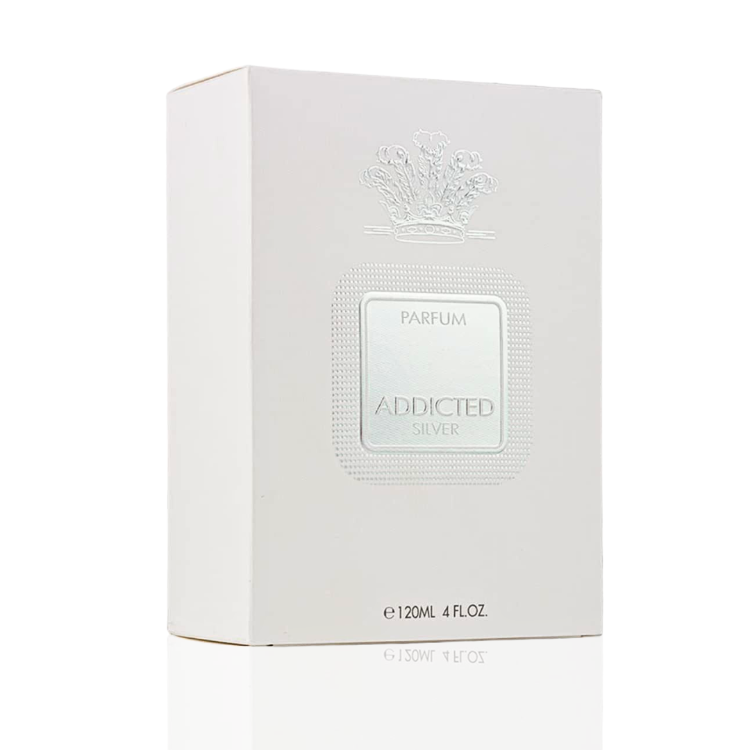 HAMIDI ADDICTED SILVER EDP Spray 120ML (4 OZ) By Hamidi | A Long Lasting And Intense Fragrance. - Intense Oud