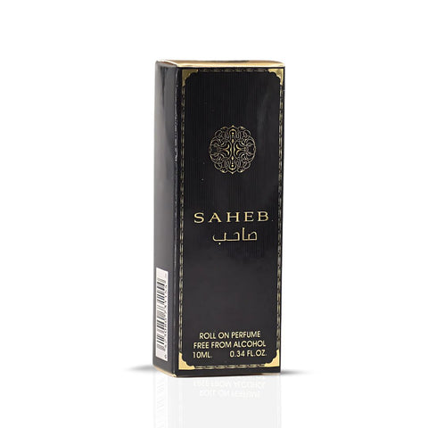 6PCS Saheb Roll-On Perfume Oil - CPO 10ML (0.34OZ) by Ard Al Zaafaran | Long Lasting, Miniature Perfume Oil For Men & Women. (Pack Of 6) - Intense Oud