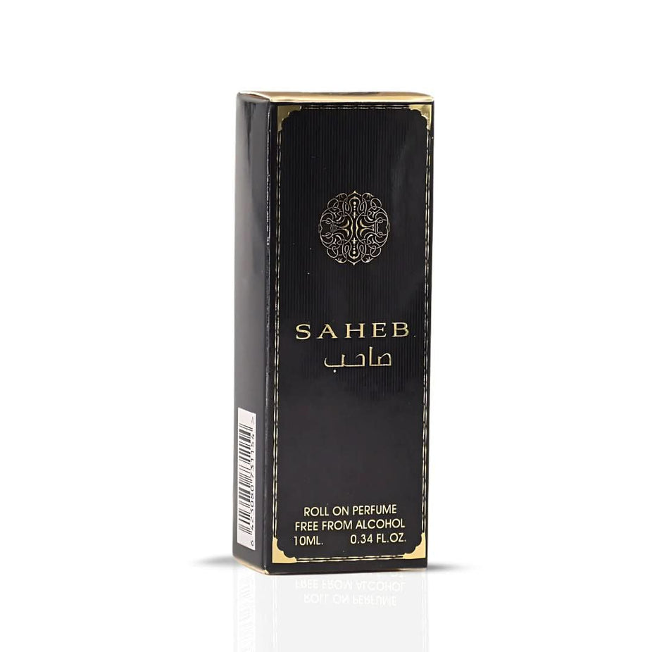 6PCS Saheb Roll-On Perfume Oil - CPO 10ML (0.34OZ) by Ard Al Zaafaran | Long Lasting, Miniature Perfume Oil For Men & Women. (Pack Of 6) - Intense Oud