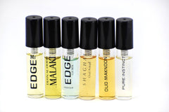 6 SA Sample-Edge & Intense Men, Malaki, Shaghaf Aswad, Maknoon, Pure Instinct - Intense oud