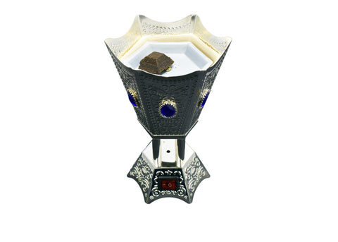 New Sapphire Hexagon Shaped Electric Incense Bakhoor Burner by Intense Oud - Intense oud