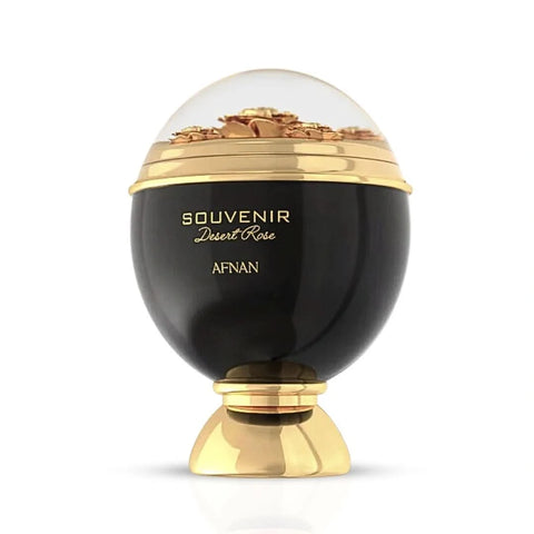 Afnan Souvenir Desert Rose Eau de Parfum spray 100ml with a velvet pouch, featuring a floral and desert-inspired fragrance.