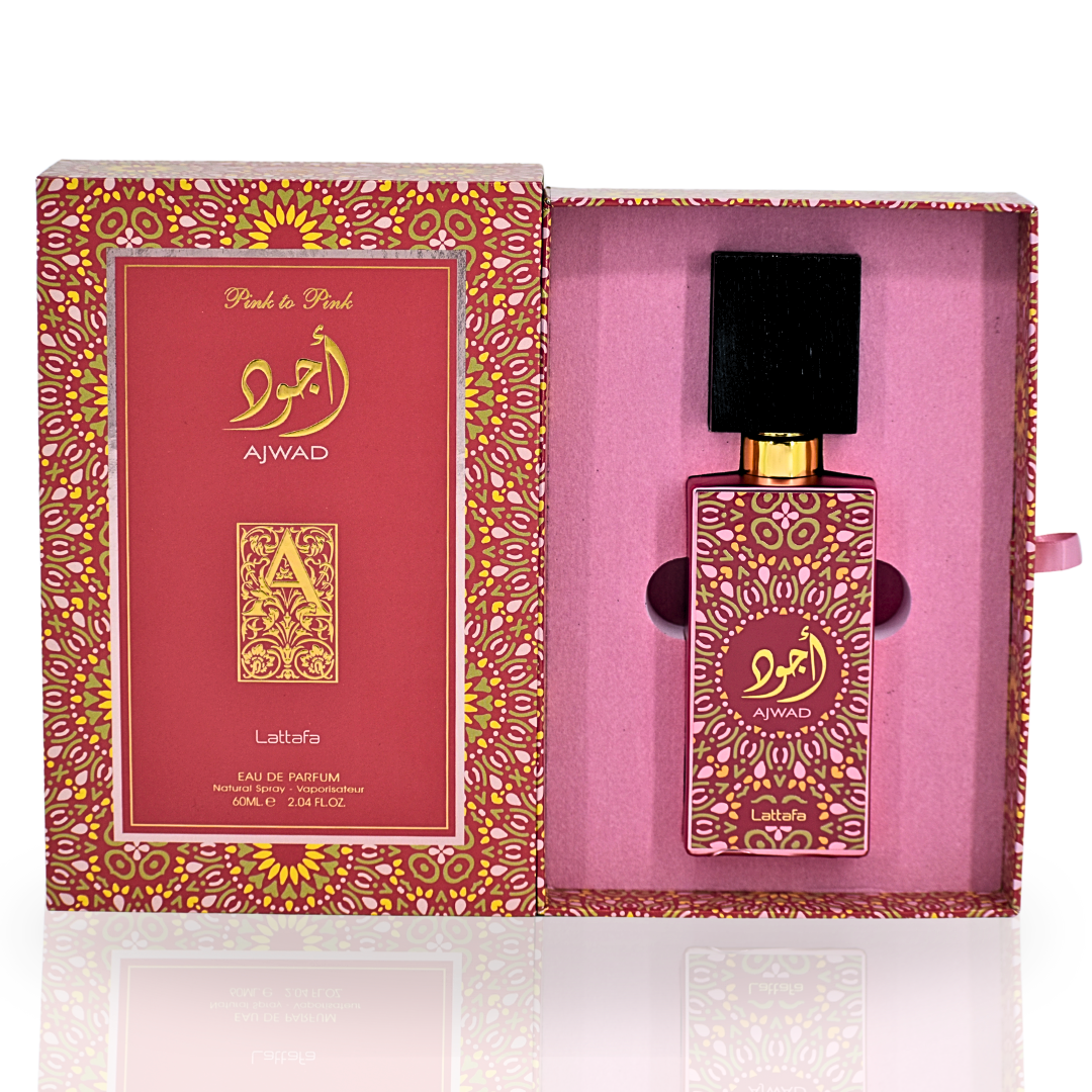 Ajwad Pink to Pink EDP 60ML (2.04 OZ) by Lattafa, Enchanting and Royal Scents, Long Lasting Perfumes for Men & Women - Intense Oud