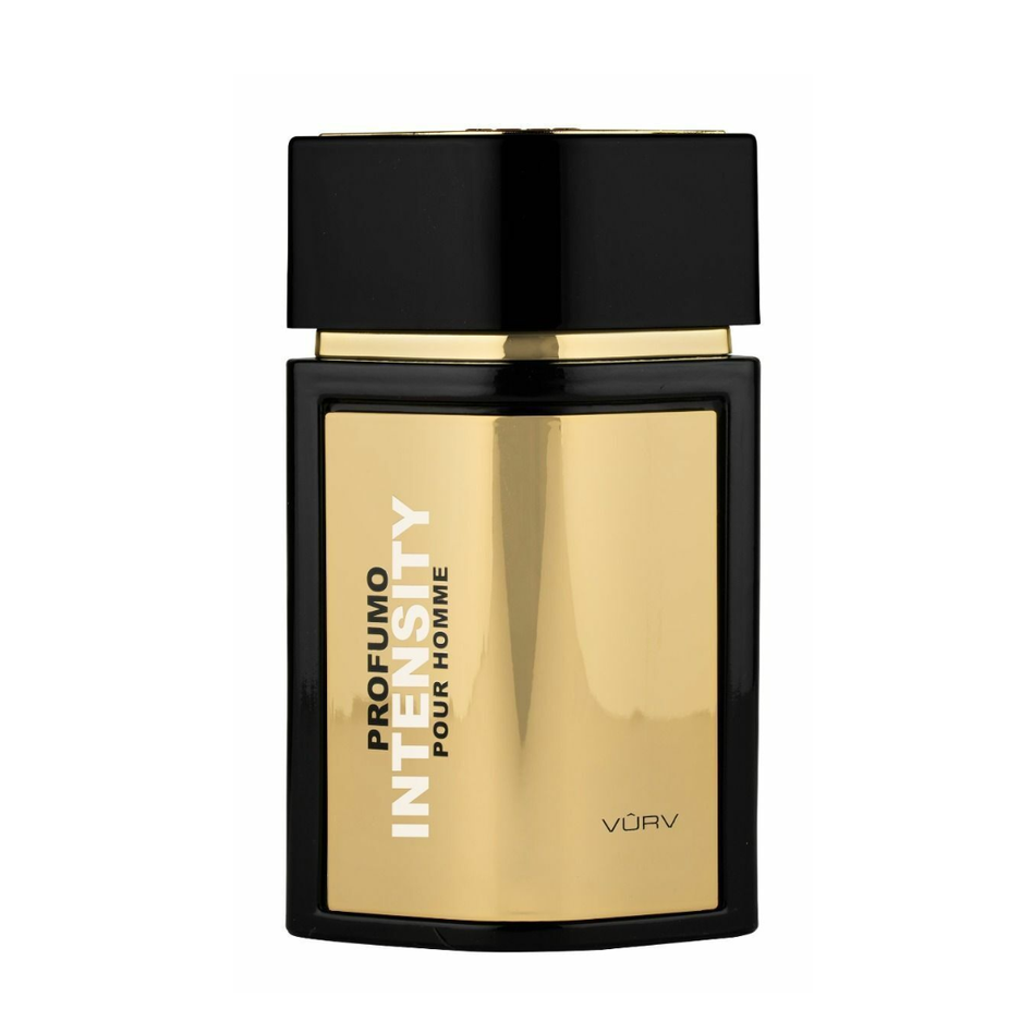 Vurv Profumo Intensity Homme Eau de Parfum 100ml bottle with sleek black design and modern packaging.