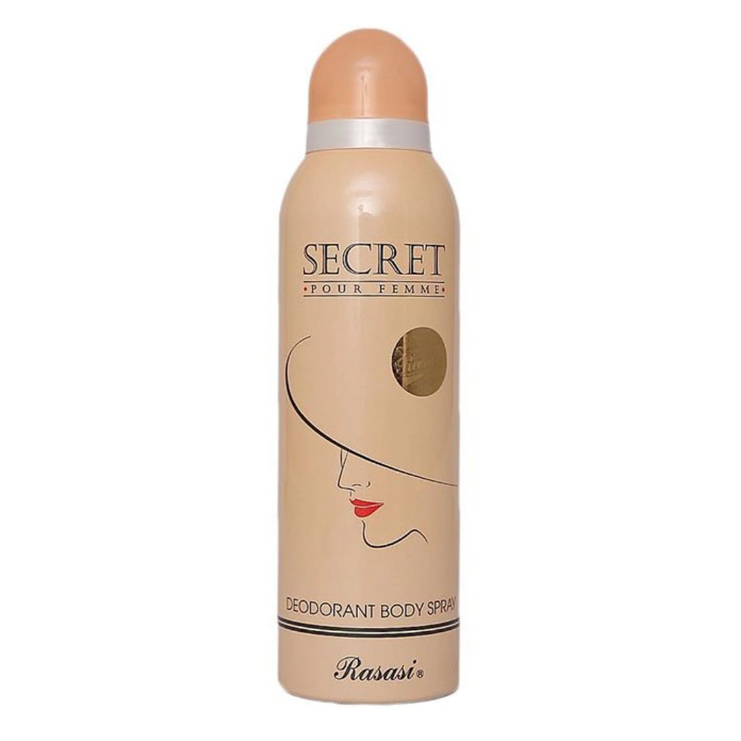 Secret Pour Femme Deodorant Body Spray, 200ml By RASASI - Intense oud
