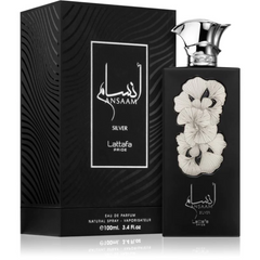Ansaam Silver EDP -Eau De Parfum 100 ML (3.4 Oz) I By Lattafa Pride - Intense oud