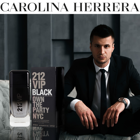 212 VIP Black EDP - 100ML (3.4Oz) by Carolina Herrera - Intense oud