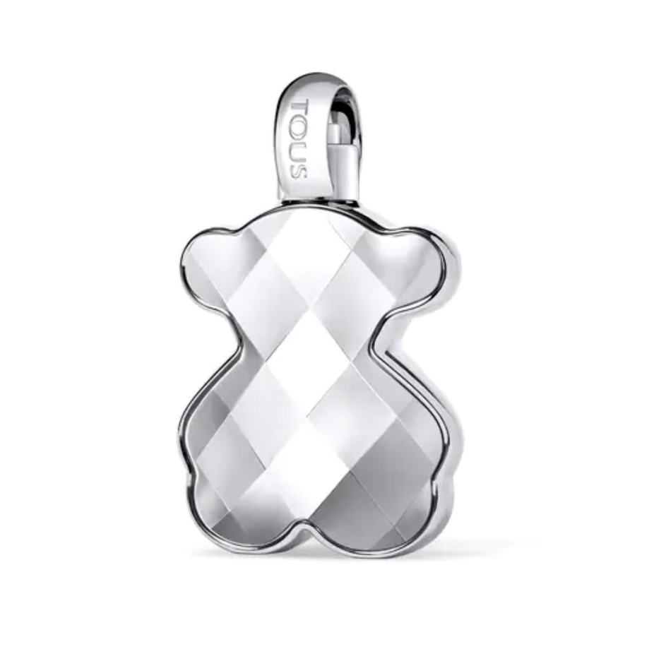 Tous Loveme The Silver (W) Eau De Parfum 90ml bottle with sleek silver design and elegant packaging.