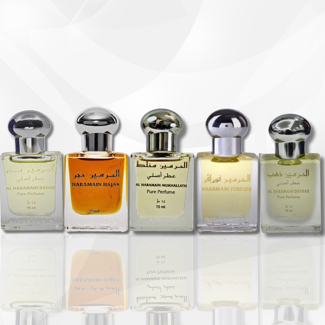 Badar,Hajar,Dhahab, Mukhallath & Forever Perfume Oil - 15Ml (0.51 Oz) By Al Haramain - Intense Oud