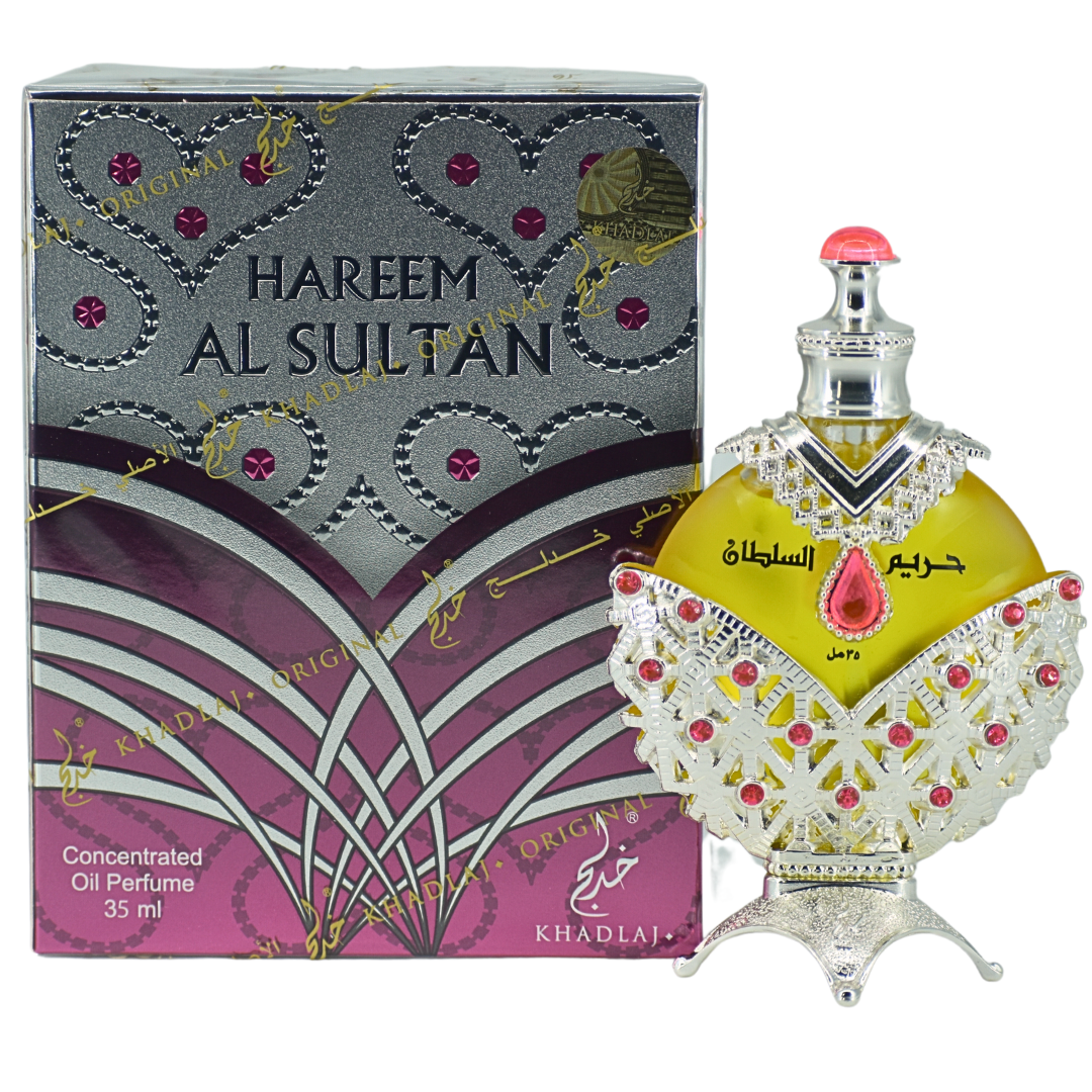 Hareem Al Sultan Silver Perfume Oil - 35 ML by Khadlaj - Intense Oud