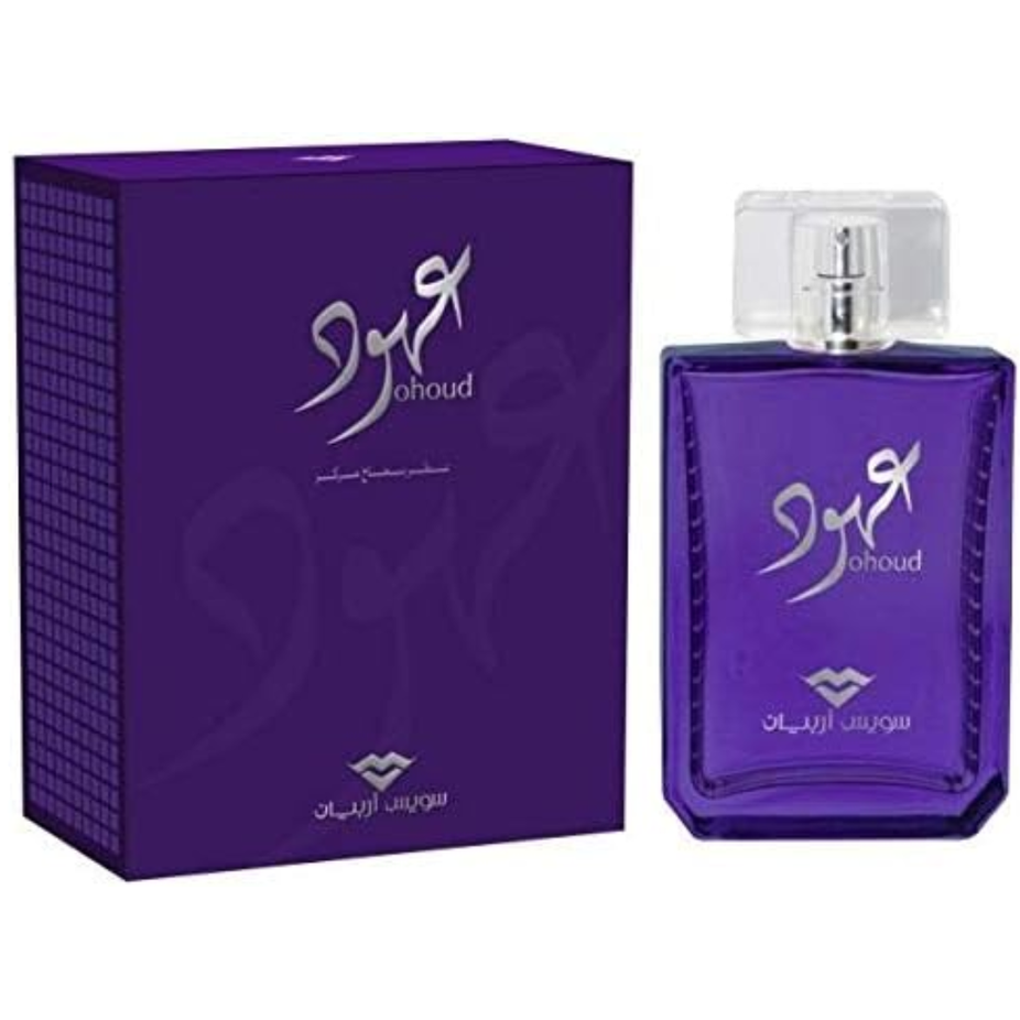 Swiss Arabian Ohoud Eau De Parfum 100ML bottle with elegant packaging and floral scent details.