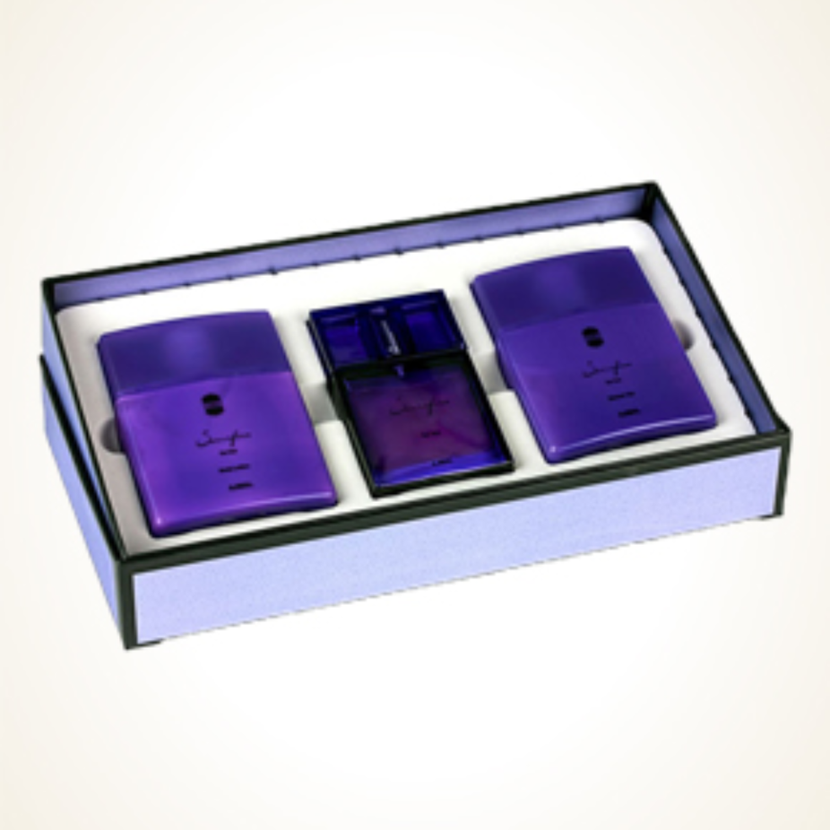 Ajmal Sacrifice for Women perfume gift set with elegant bottles and packaging, perfect as a thoughtful fragrance gift for women.