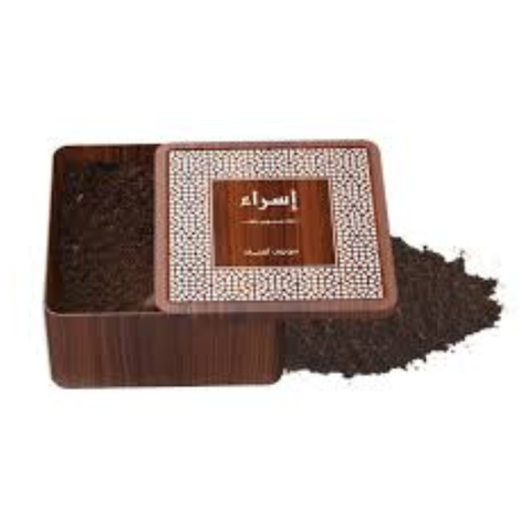 Swiss Arabian Mabsoos Isra Bakhoor 100 GM jar with decorative lid and label, showcasing traditional bakhoor packaging.