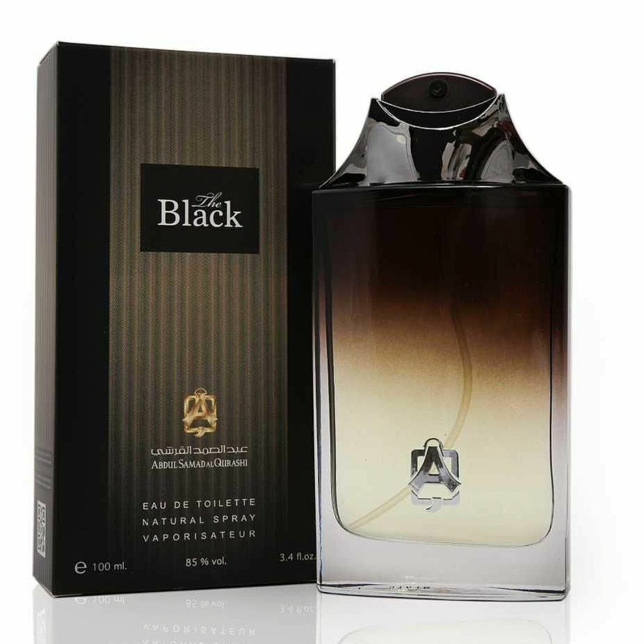 Black for Men Eau De Parfum by ASQ, 100ml bottle, with dark packaging and sleek design, showcasing the men's fragrance.