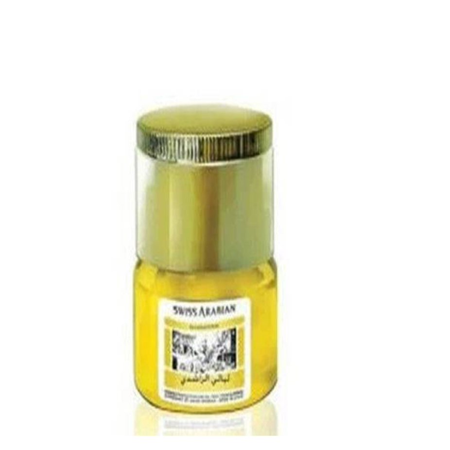 Swiss Arabian Layali Rashidi perfume oil in a 9ML bottle, showcasing the elegant CPO concentrated perfume oil design.