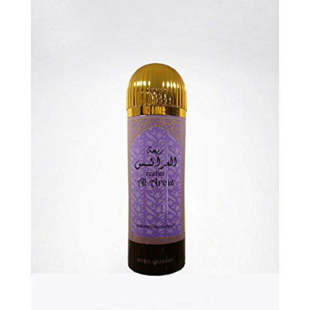 Reehat Al Arais Deodorant - 200 ML (6.7 oz) by Swiss Arabian - Intense Oud