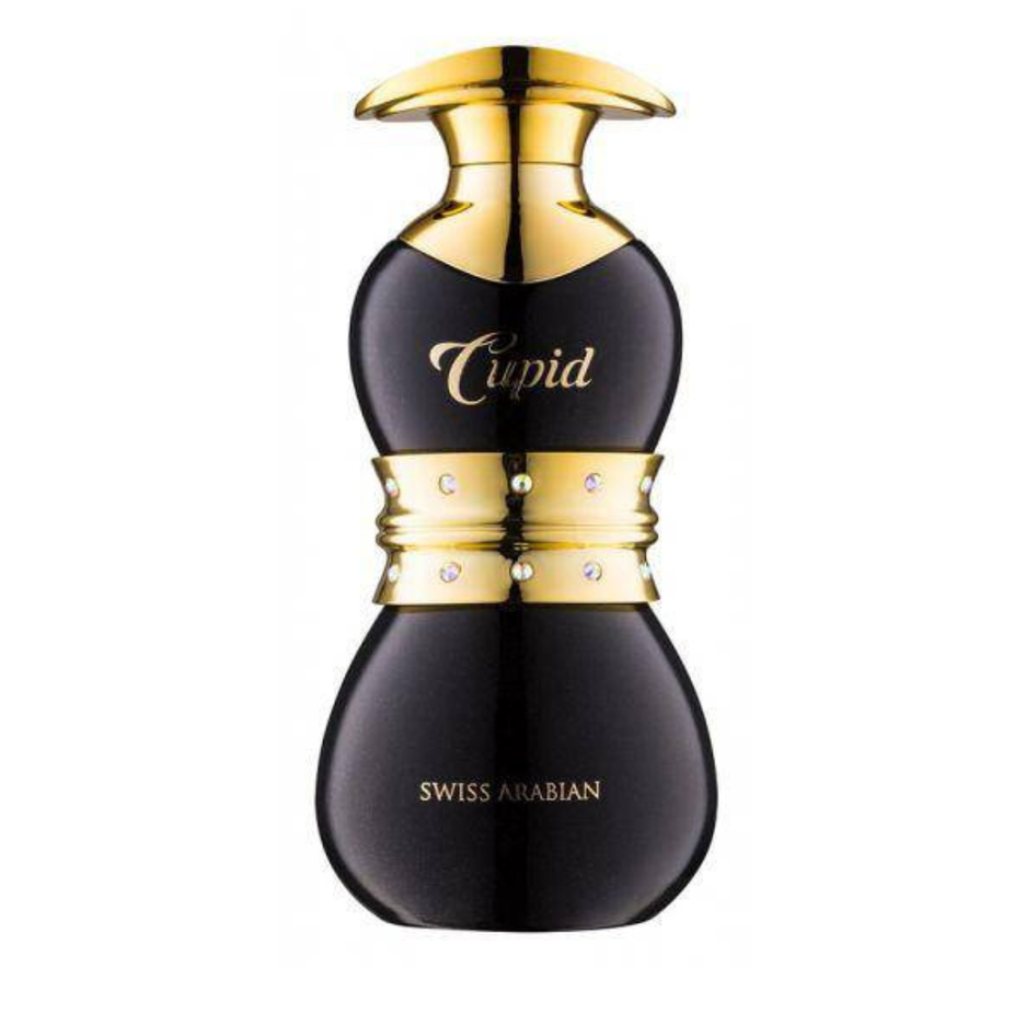 Swiss Arabian Cupid EDP 75ml Eau De Parfum bottle with sleek packaging and floral-inspired design.