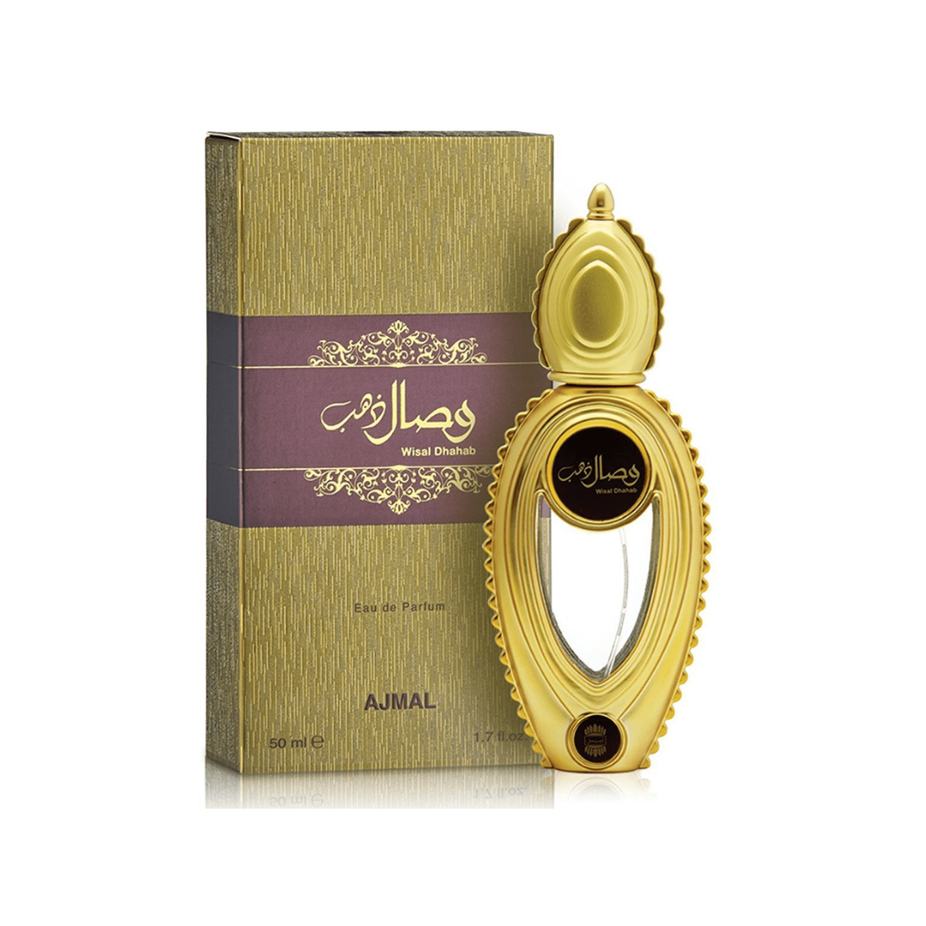 Wisal EDP by Ajmal Eau de Parfum complete 2-piece set, featuring elegant bottles with floral and oriental fragrance notes.