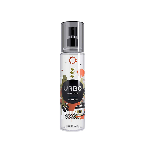 Urbo 6-piece body spray collection featuring Artiste, Reveller, and Freestyler body mists for men and women.