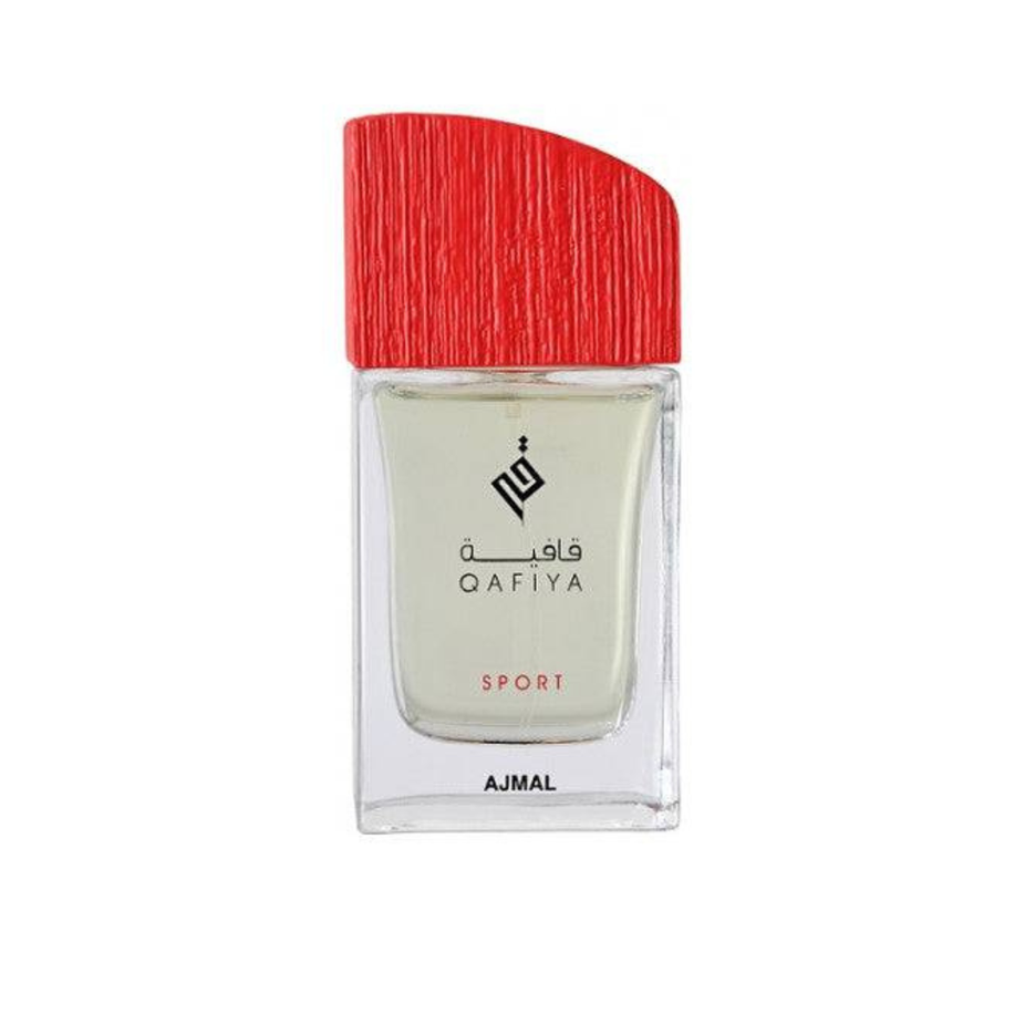 Unisex Ajmal Qafiya Sport Eau De Parfum 75ml bottle with sleek design and modern branding.